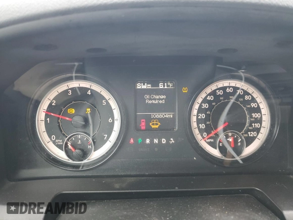 2018 Ram 1500 SLT with VIN 1C6RR6GG2JS315396, listed as a Copart auction lot 45659705 with 108,804 mi miles and Salvage title. Bid and sale history available at DreamBid. Image 9.