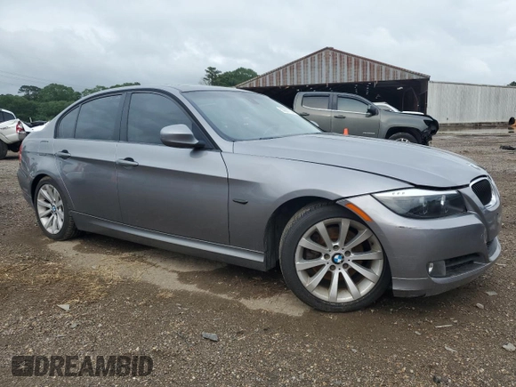 2011 BMW 3 Series 328i with VIN WBAPH5C54BA445749, listed as a Copart auction lot 55061135 with 124,159 mi miles and Salvage title. Bid and sale history available at DreamBid. Image 4.