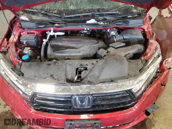 2023 Honda Odyssey EX-L with VIN 5FNRL6H6XPB025574, listed as a Copart auction lot 48046215 with 46,865 mi miles and Salvage Title. Bid and sale history available at carsss.com. Image 12.
