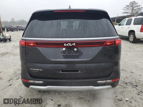 2024 Kia Carnival LX with VIN KNDNB4H35R6325775, listed as a Copart auction lot 44933695 with 20,996 mi miles and Salvage Title. Bid and sale history available at carsss.com. Image 6.