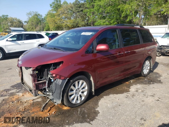 2013 Toyota Sienna XLE with VIN 5TDDK3DC5DS065463, listed as a Copart auction lot 50648205 with 112,779 mi miles and Salvage Title. Bid and sale history available at DreamBid. Image 1.