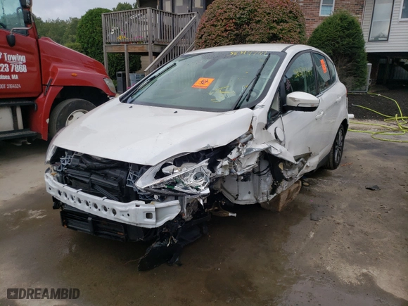 2017 Ford C-Max Energi Titanium with VIN 1FADP5FU8HL107382, listed as a Copart auction lot 58374741 with 56,187 mi miles. Bid and sale history available at carsss.com. Image 2.