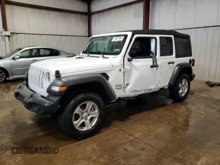 2019 Jeep Wrangler Unlimited Sport S with VIN 1C4HJXDG4KW603629, listed as a Copart auction lot 56957695 with 63,406 mi miles and Salvage title. Bid and sale history available at DreamBid. Image 1.