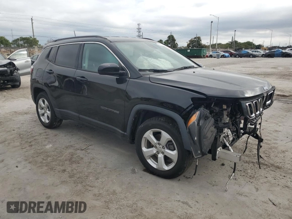 2019 Jeep Compass Latitude with VIN 3C4NJCBB7KT851656, listed as a Copart auction lot 88621445 with Not Provided miles and Salvage Title. Bid and sale history available at DreamBid. Image 4.