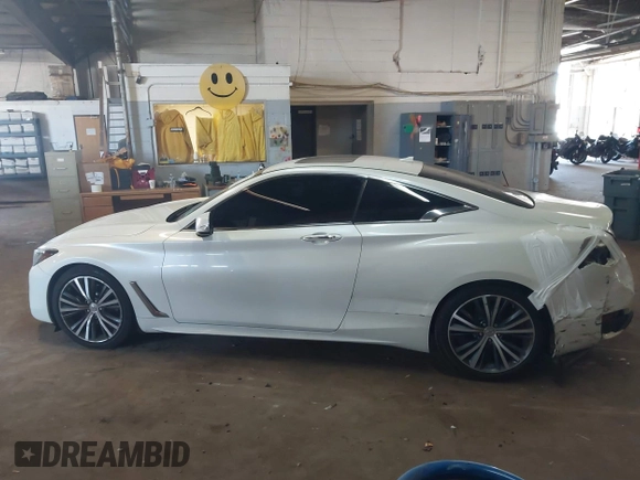 2018 Infiniti Q60 Pure with VIN JN1CV7EL1JM250032, listed as a IAAI auction lot 42548697 with 62,206 mi miles and . Bid and sale history available at DreamBid. Image 14.