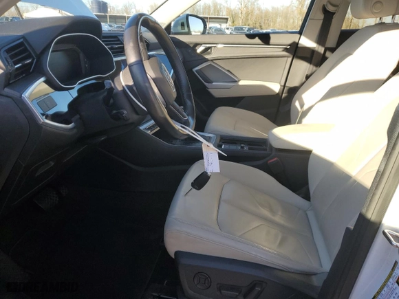 2020 Audi Q3 S line Premium Plus with VIN WA1EECF3XL1125347, listed as a Copart auction lot 42769355 with 44,501 mi miles and Salvage Title. Bid and sale history available at carsss.com. Image 7.