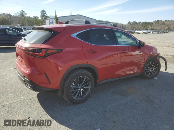2025 Lexus NX with VIN 2T2GDCAZ0SC020433, listed as a Copart auction lot 47926815 with 3,220 mi miles and Salvage Title. Bid and sale history available at carsss.com. Image 3.