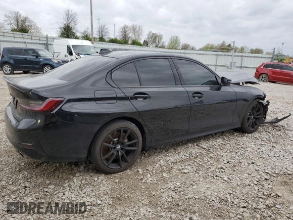 2020 BMW 3 Series 330i xDrive with VIN 3MW5R7J01L8B21498, listed as a Copart auction lot 49526285 with 76,575 mi miles and Salvage Title. Bid and sale history available at carsss.com. Image 3.