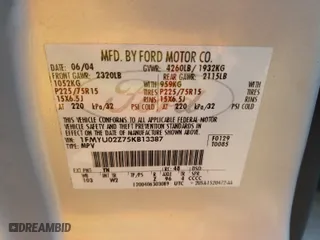 2005 Ford Escape XLS Value with VIN 1FMYU02Z75KB13387, listed as a Copart auction lot 40399594 with 148,579 mi miles and Salvage Title. Bid and sale history available at carsss.com. Image 10.