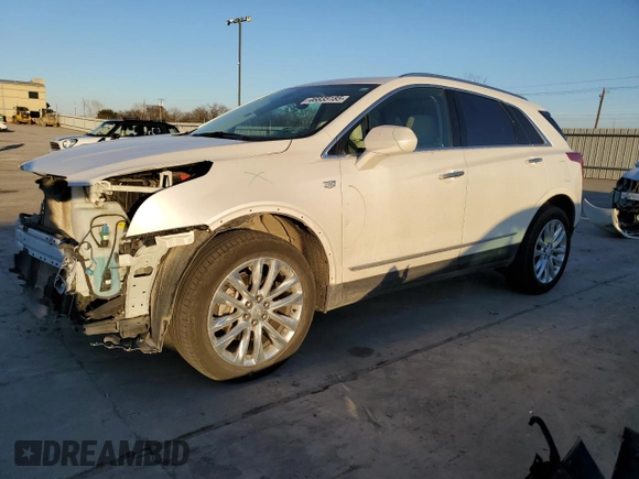 2019 Cadillac XT5 Luxury FWD with VIN 1GYKNCRS7KZ208627, listed as a Copart auction lot 46835185 with 56,789 mi miles and Salvage Title. Bid and sale history available at DreamBid. Image 1.