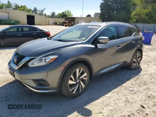 2015 Nissan Murano Platinum z VIN 5N1AZ2MG4FN242097, wystawiony jako Copart lot #53628195 z przebiegiem 116 834 mil mil oraz Szkoda całkowita • Salvage title. Historia ofert i sprzedaży dostępna na DreamBid. Obrazek 1.