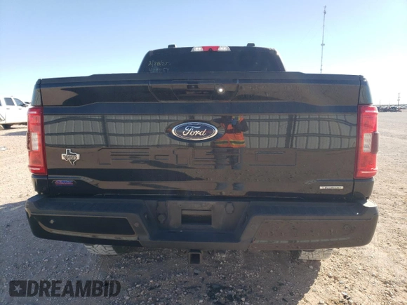 2021 Ford F-150 XL with VIN 1FTFW1E83MFA50598, listed as a Copart auction lot 47647185 with 58,086 mi miles and Salvage Title. Bid and sale history available at carsss.com. Image 6.