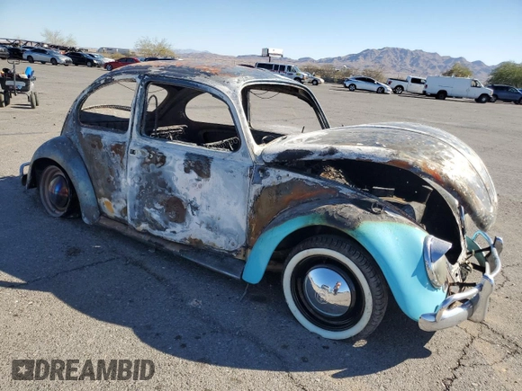 1961 Volkswagen Beetle with VIN 3538112, listed as a Copart auction lot 76119704 with Not Provided miles and Non Repairable. Bid and sale history available at DreamBid. Image 4.