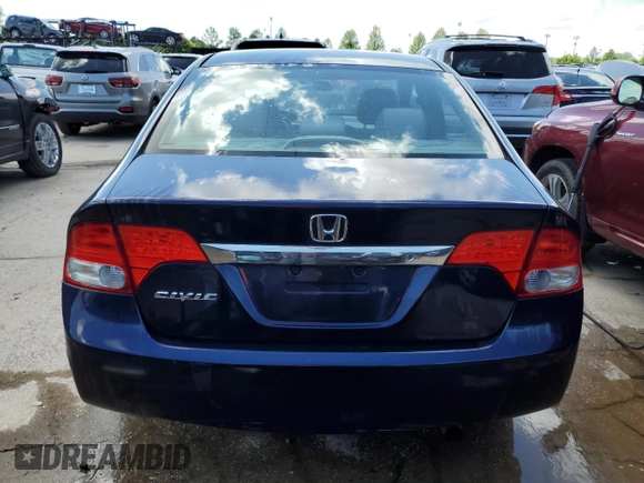 2010 Honda Civic LX with VIN 2HGFA1F5XAH502125, listed as a Copart auction lot 53836274 with 161,827 mi miles and Salvage Title. Bid and sale history available at DreamBid. Image 6.