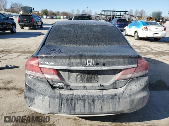 2014 Honda Civic Sedan LX with VIN 2HGFB2F54EH517227, listed as a Copart auction lot 48351395 with 151,316 mi miles and Salvage Title. Bid and sale history available at carsss.com. Image 6.