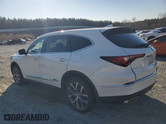 2022 Acura MDX w/Technology Package with VIN 5J8YE1H43NL032577, listed as a Copart auction lot 89393715 with 41,181 mi miles and Salvage Title. Bid and sale history available at carsss.com. Image 2.
