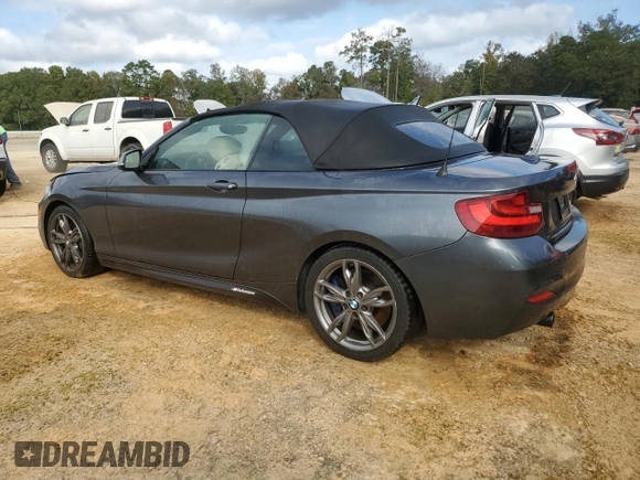 2016 BMW 2 Series M235i with VIN WBA1M1C57GV394290, listed as a Copart auction lot 76187684 with 60,838 mi miles and Salvage Title. Bid and sale history available at carsss.com. Image 2.