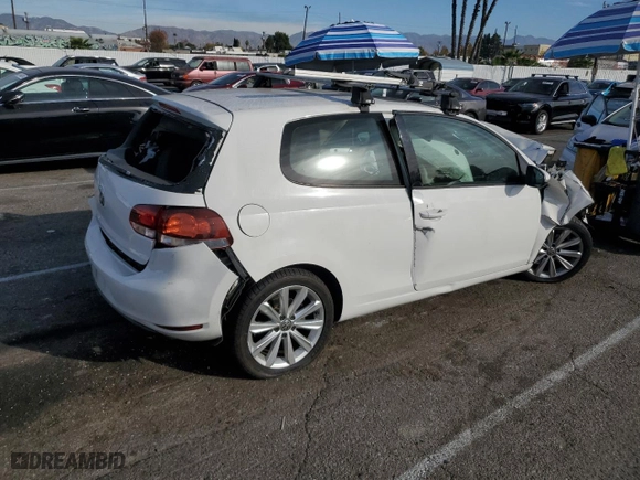 2010 Volkswagen Golf with VIN WVWBB7AJ8AW256050, listed as a Copart auction lot 82827394 with 0 mi miles and Salvage Title. Bid and sale history available at carsss.com. Image 3.