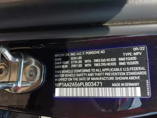 2023 Porsche Macan с VIN WP1AA2A56PLB03471, выставлен на аукционе IAAI как лот 42460188 с пробегом 11 826 миль миль и . История ставок и продаж доступна на DreamBid. Изображение 9.