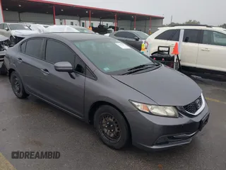 2015 Honda Civic LX with VIN 19XFB2F55FE097408, listed as a IAAI auction lot 41962401 with 124,257 mi miles. Bid and sale history available at carsss.com. Image 1.