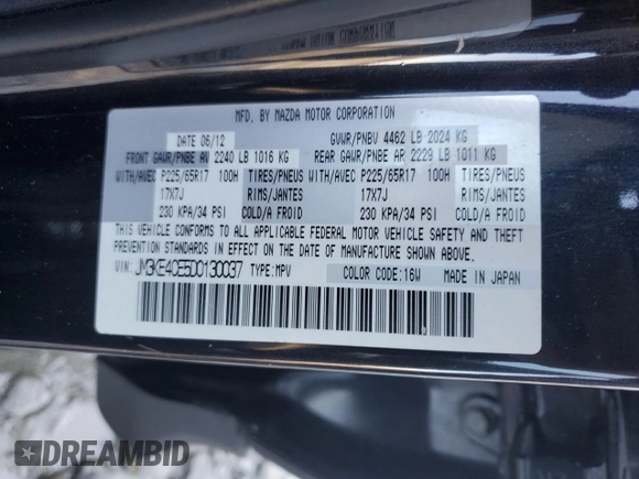 2013 Mazda CX-5 Touring with VIN JM3KE4CE5D0130037, listed as a Copart auction lot 85519594 with 126,514 mi miles and Salvage Title. Bid and sale history available at carsss.com. Image 15.