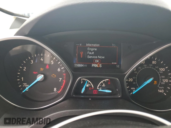 2017 Ford Escape SE with VIN 1FMCU9G97HUD68220, listed as a Copart auction lot 48880565 with 116,684 mi miles and Salvage Title. Bid and sale history available at carsss.com. Image 9.