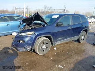 2014 Jeep Cherokee Sport with VIN 1C4PJLAB8EW212534, listed as a IAAI auction lot 41712761 with 116,276 mi miles. Bid and sale history available at carsss.com. Image 2.