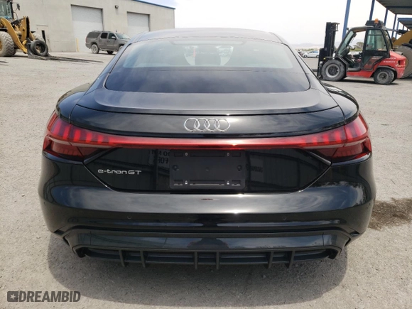 2024 Audi e-tron GT Premium Plus with VIN WAUFJBFW1R7001075, listed as a Copart auction lot 58714654 with NaN miles and Salvage Title. Bid and sale history available at carsss.com. Image 6.
