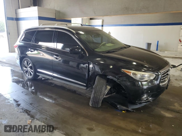 2014 Infiniti QX60 with VIN 5N1AL0MM0EC509273, listed as a Copart auction lot 55065875 with 153,349 mi miles and Salvage Title. Bid and sale history available at DreamBid. Image 4.