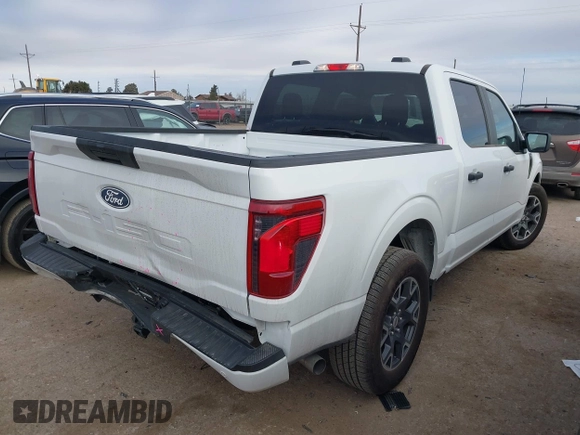 2024 Ford F-150 STX with VIN 1FTEW2K52RKE70430, listed as a IAAI auction lot 41623180 with 4,207 mi miles and . Bid and sale history available at carsss.com. Image 4.