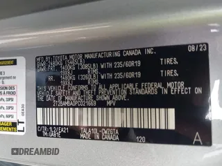 2023 Lexus RX with VIN 2T2BAMBA0PC021669, listed as a IAAI auction lot 41738114 with 14,575 mi miles. Bid and sale history available at carsss.com. Image 9.