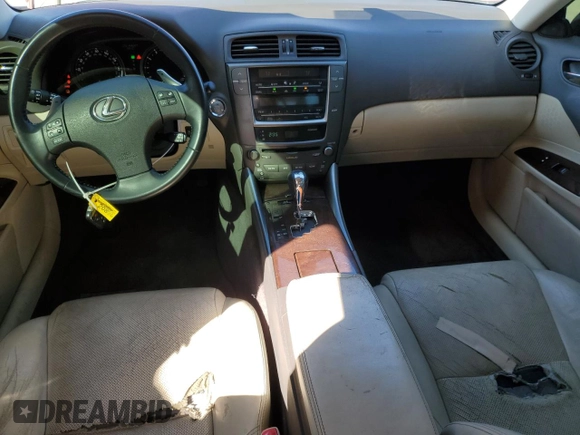 2010 Lexus IS 250 z VIN JTHBF5C26A5129025, wystawiony jako Copart lot #47774755 z przebiegiem 140 886 mil mil oraz Szkoda całkowita • Salvage title. Historia ofert i sprzedaży dostępna na DreamBid. Obrazek 8.