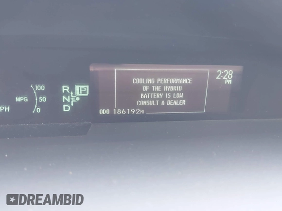 2015 Toyota Prius Four with VIN JTDKN3DU9F0441160, listed as a IAAI auction lot 42561281 with 186,192 mi miles and . Bid and sale history available at DreamBid. Image 15.