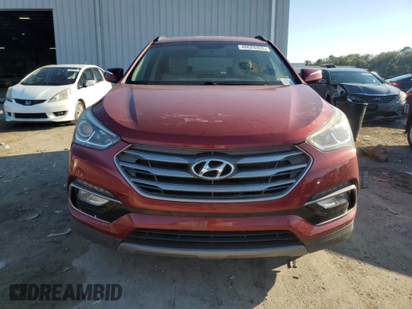 2017 Hyundai Santa Fe Sport 2.0T with VIN 5XYZU4LA9HG425911, listed as a Copart auction lot 46629355 with 127,546 mi miles and Clean Title. Bid and sale history available at carsss.com. Image 5.