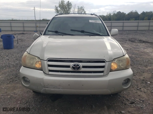 2005 Toyota Highlander with VIN JTEDP21A850060322, listed as a Copart auction lot 71730914 with 254,151 mi miles and Salvage Title. Bid and sale history available at carsss.com. Image 5.