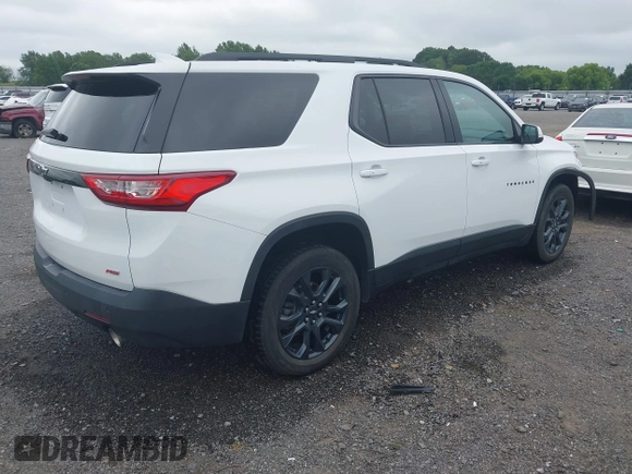 2021 Chevrolet Traverse RS with VIN 1GNERJKW9MJ233563, listed as a IAAI auction lot 42505578 with 57,999 mi miles and . Bid and sale history available at DreamBid. Image 4.