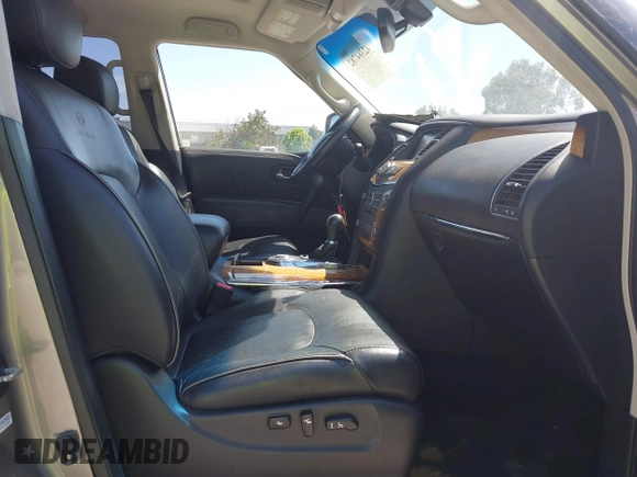2011 Infiniti QX56 7-passenger with VIN JN8AZ2NF4B9504167, listed as a IAAI auction lot 42384782 with 161,829 mi miles and . Bid and sale history available at DreamBid. Image 5.