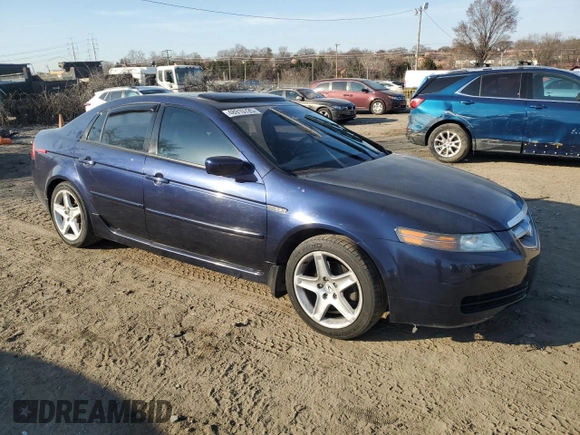2006 Acura TL with VIN 19UUA66296A014252, listed as a Copart auction lot 48910725 with 259,371 mi miles and Salvage Title. Bid and sale history available at carsss.com. Image 4.