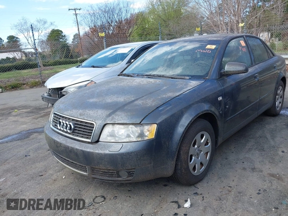 2002 Audi A4 1.8T with VIN WAULC68E22A308336, listed as a IAAI auction lot 41783633 with 1 mi miles. Bid and sale history available at carsss.com. Image 2.