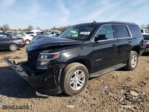 2018 Chevrolet Tahoe LT with VIN 1GNSKBKC2JR377391, listed as a Copart auction lot 44596724 with 144,661 mi miles and Salvage Title. Bid and sale history available at carsss.com. Image 1.