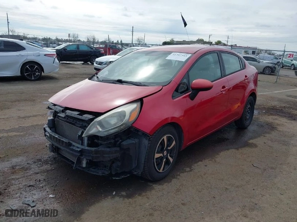 2012 Kia Rio LX with VIN KNADM4A31C6074791, listed as a IAAI auction lot 41707345 with 148,220 mi miles. Bid and sale history available at carsss.com. Image 2.