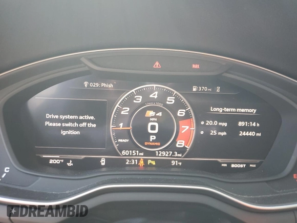 2018 Audi S4 Premium Plus with VIN WAUB4AF43JA148536, listed as a Copart auction lot 57553124 with 60,151 mi miles. Bid and sale history available at carsss.com. Image 9.