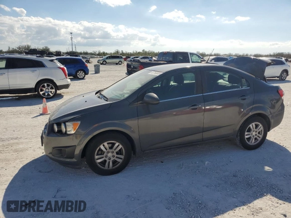 2013 Chevrolet Sonic LT with VIN 1G1JC5SHXD4198167, listed as a Copart auction lot 44758085 with 103,449 mi miles and Salvage Title. Bid and sale history available at DreamBid. Image 1.