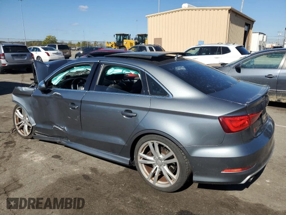 2015 Audi S3 2.0T Premium Plus with VIN WAUBFGFF7F1091957, listed as a Copart auction lot 76576804 with 0 mi miles and Salvage Title. Bid and sale history available at carsss.com. Image 2.