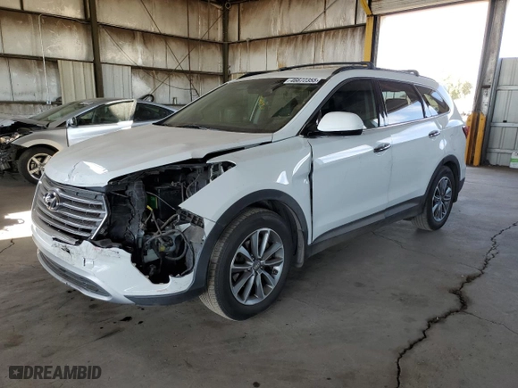 2017 Hyundai Santa Fe SE with VIN KM8SMDHF8HU216515, listed as a Copart auction lot 46672355 with 111,693 mi miles and Salvage Title. Bid and sale history available at carsss.com. Image 1.