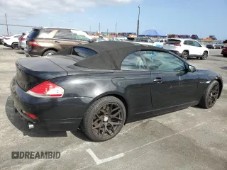 2005 BMW 6 Series 645Ci with VIN WBAEK73455B328546, listed as a Copart auction lot 54696625 with 121,804 mi miles and Salvage Title. Bid and sale history available at carsss.com. Image 3.