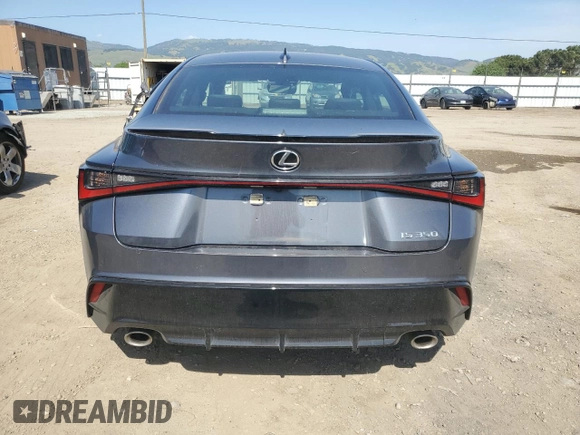 2022 Lexus IS 350 F Sport with VIN JTHGZ1B28N5055765, listed as a Copart auction lot 55329005 with 30,730 mi miles and Salvage title. Bid and sale history available at DreamBid. Image 6.