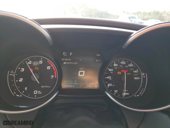 2017 Alfa Romeo Giulia Ti with VIN ZARFAECNXH7551685, listed as a Copart auction lot 45186465 with 134,804 mi miles and Clean Title. Bid and sale history available at carsss.com. Image 9.