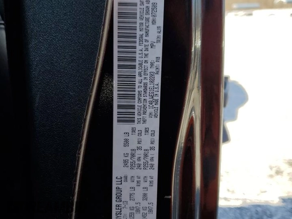 2014 Jeep Wrangler Unlimited Sahara with VIN 1C4BJWEG1EL102203, listed as a Copart auction lot 50360705 with 89,831 mi miles and Salvage Title. Bid and sale history available at carsss.com. Image 13.