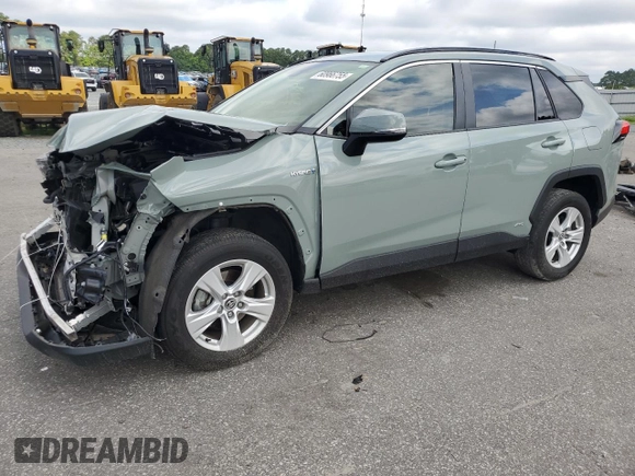 2020 Toyota RAV4 Hybrid XLE with VIN JTMR6RFV5LD003115, listed as a Copart auction lot 60966755 with 53,942 mi miles and Salvage title. Bid and sale history available at DreamBid. Image 1.